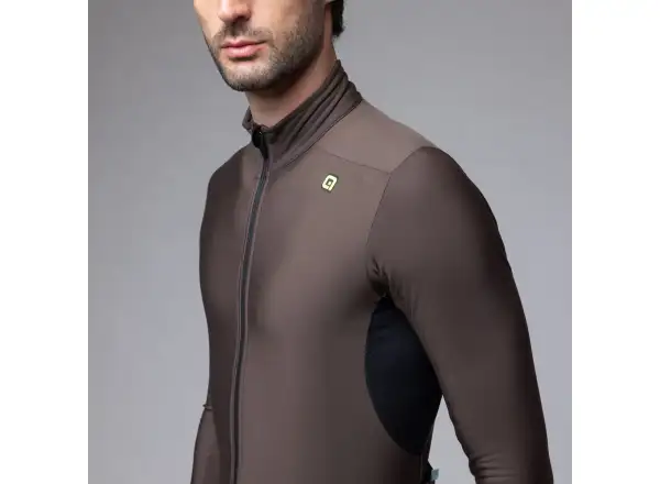 Alé Klimatik K-Idro pánský zateplený cyklistický dres Coffee