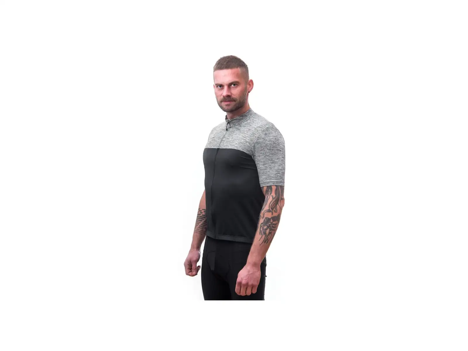 Sensor Cyklo Motion pánský dres krátký rukáv černá/šedá