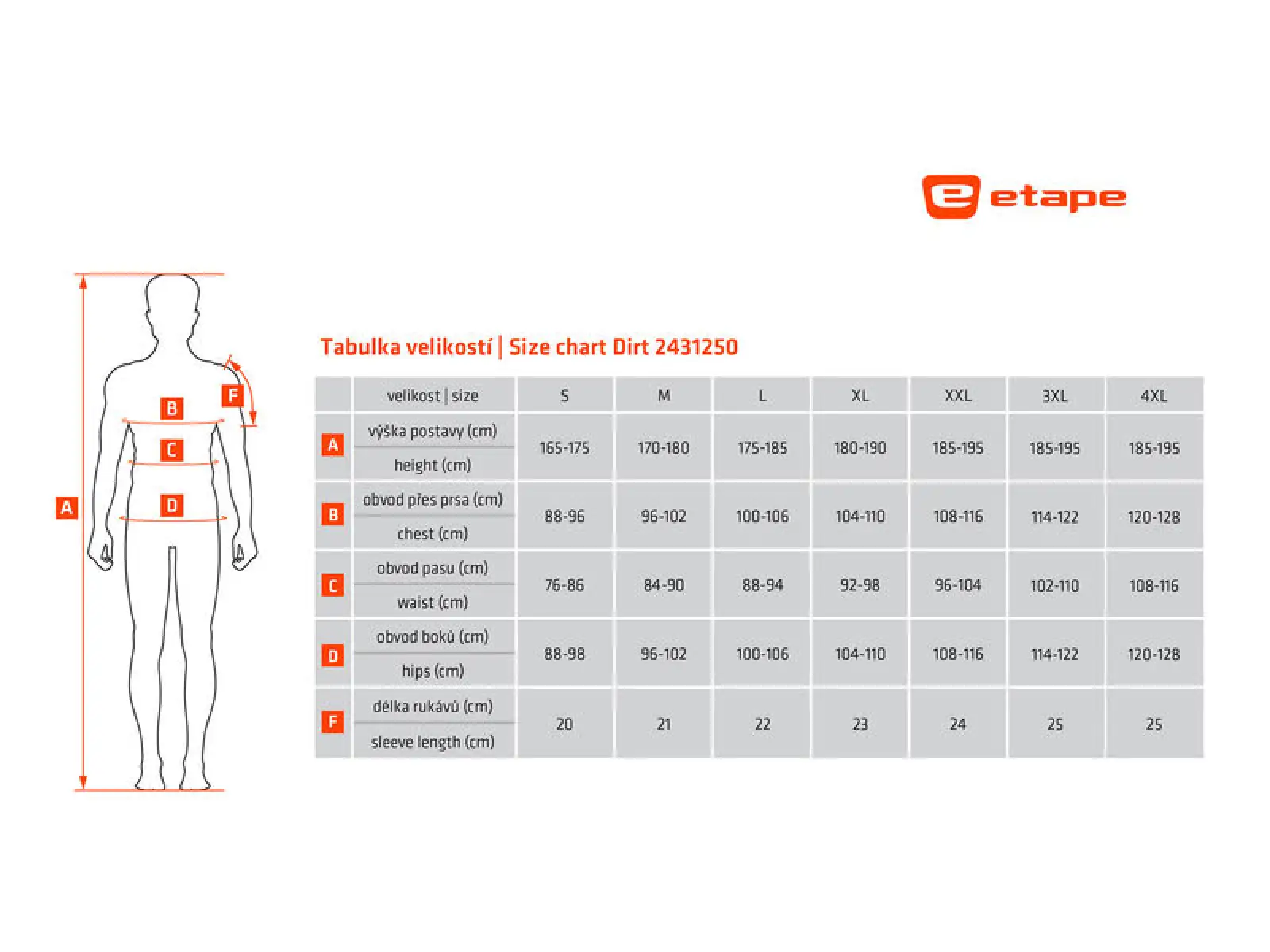 Etape Dirt pánský dres krátký rukáv Modrá/Oranžová