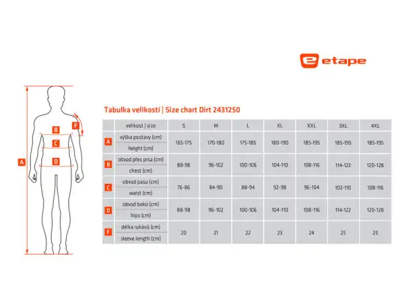 Etape Dirt pánský dres krátký rukáv Modrá/Oranžová