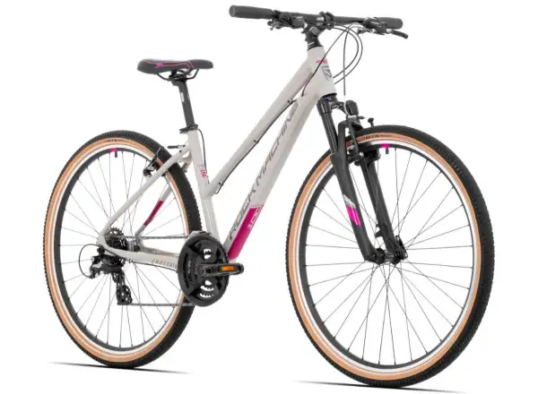 Rock Machine CrossRide 100 Lady gloss light grey/dark grey trekingové kolo