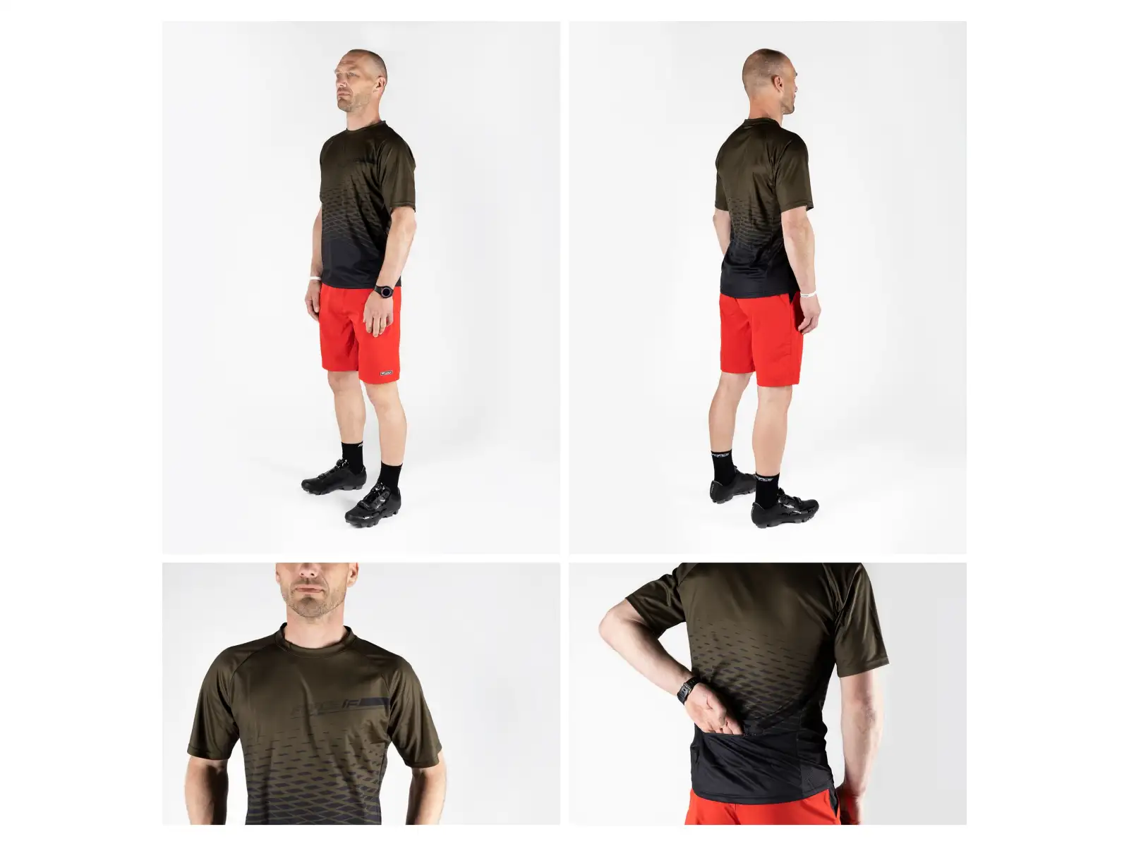 Force Angle MTB pánský dres krátký rukáv army