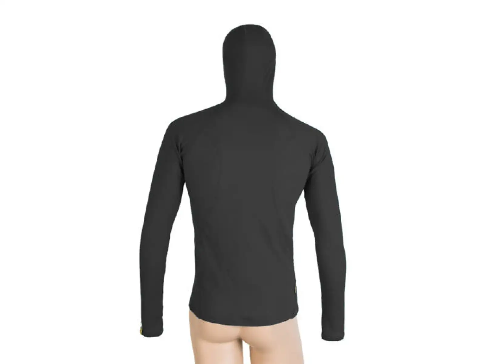 Sensor Merino DF pánské triko s kapucí dlouhý rukáv černá