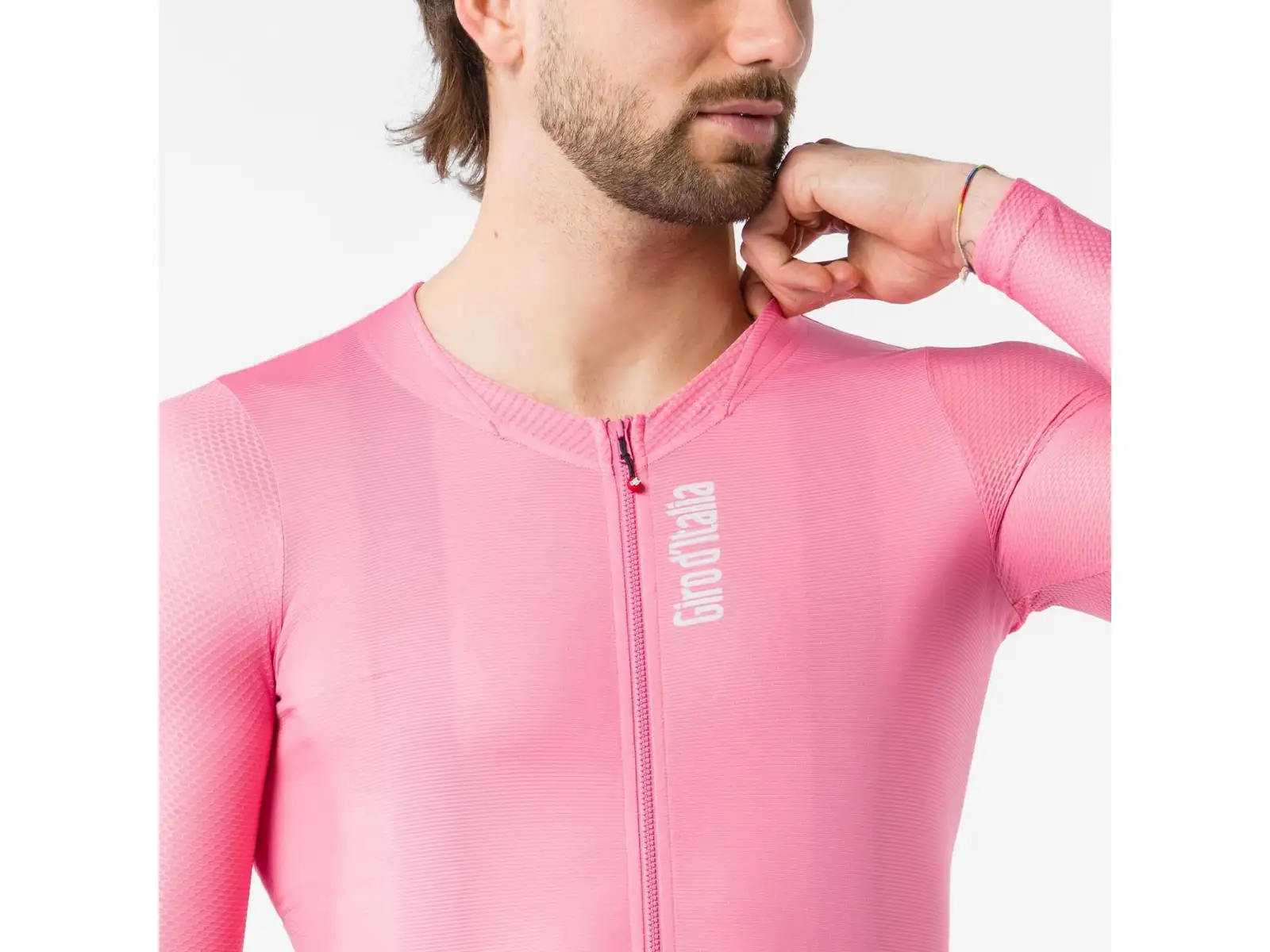 Castelli Giro 109 Corretto pánský dres dlouhý rukáv Rosa Giro