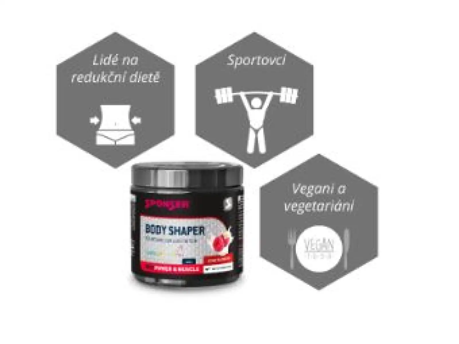 Sponser Body Shaper rýsování svalů a redukce váhy 200 g