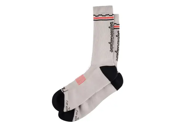 Troy Lee Designs Performance Checka ponožky Light Gray
