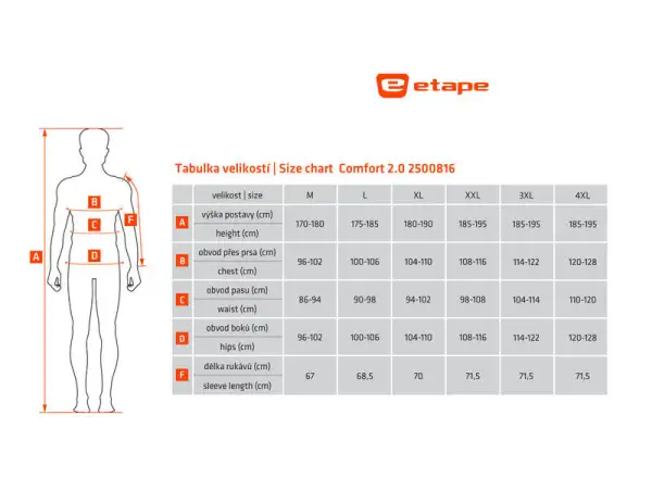 Etape Comfort 2.0 pánský dres dlouhý rukáv černá/žlutá fluo