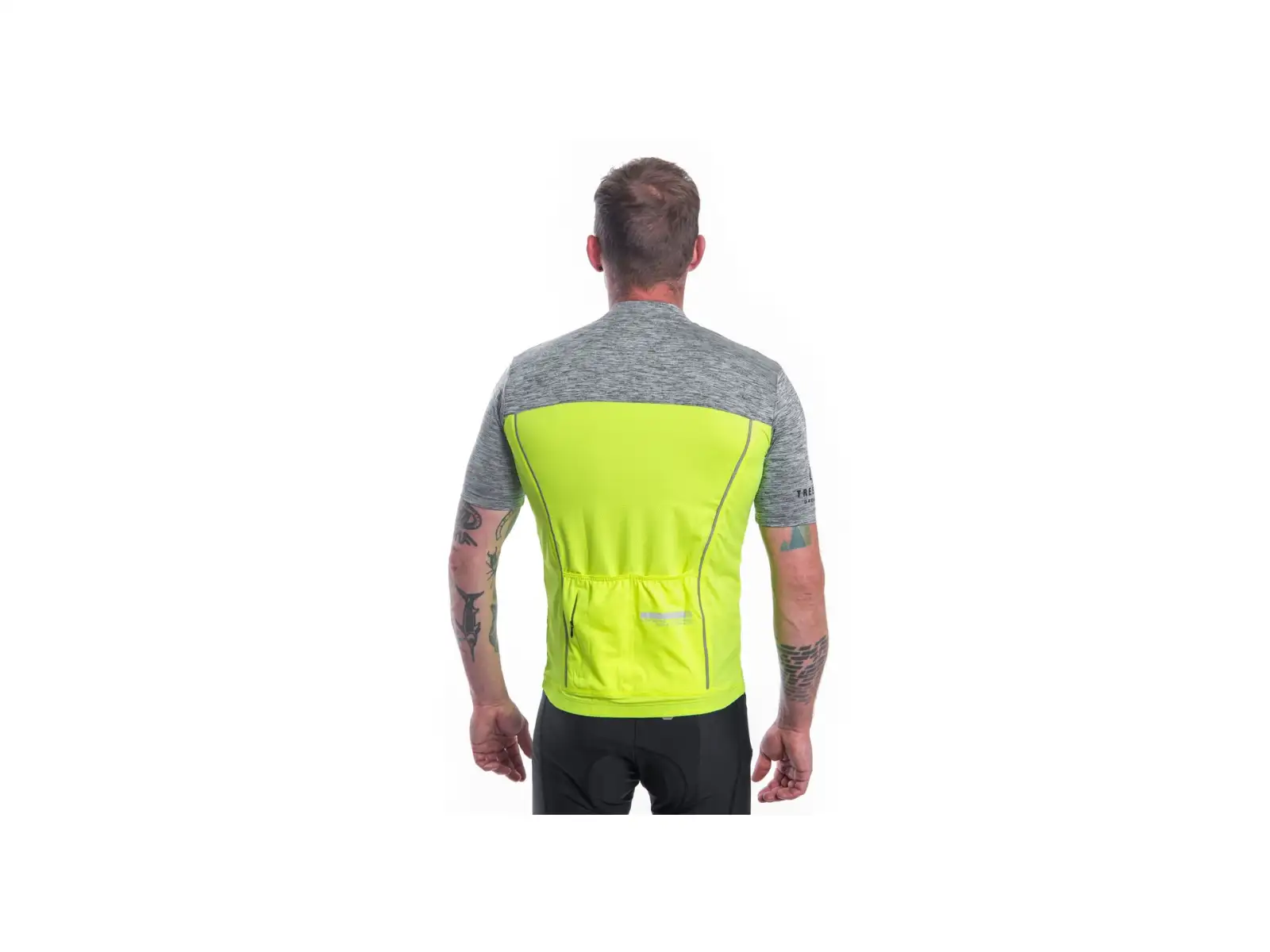 Sensor Cyklo Motion pánský dres krátký rukáv Neon Yellow/šedá