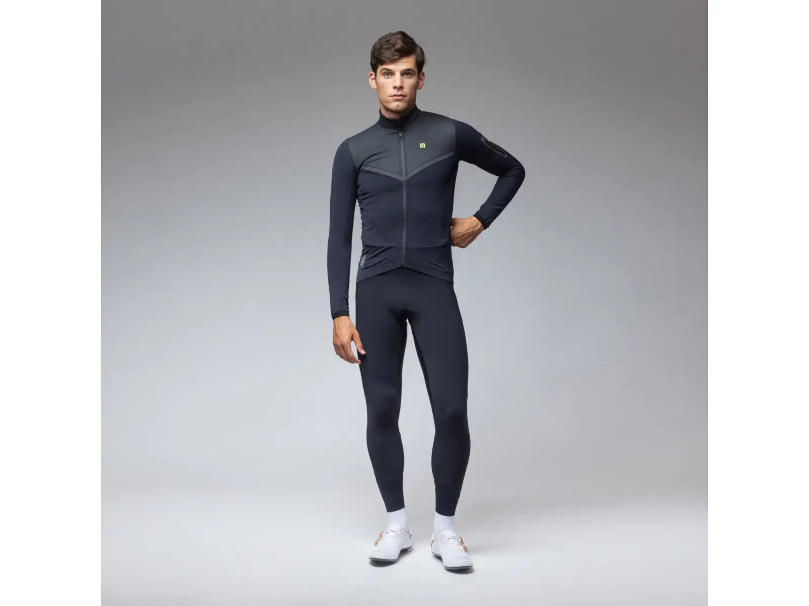 Alé R-EV1 Wool Speed pánská zimní cyklistická bunda Black