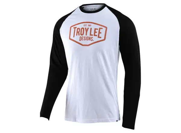Troy Lee Designs Motor Oil pánské tričko dlouhý rukáv White/Black