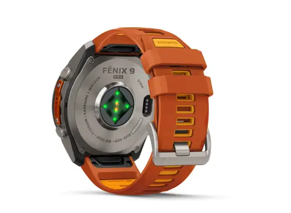 Garmin Fénix 9 Pro inReach 51 mm chytré hodinky  Titanium Autumn orange/Spark orange