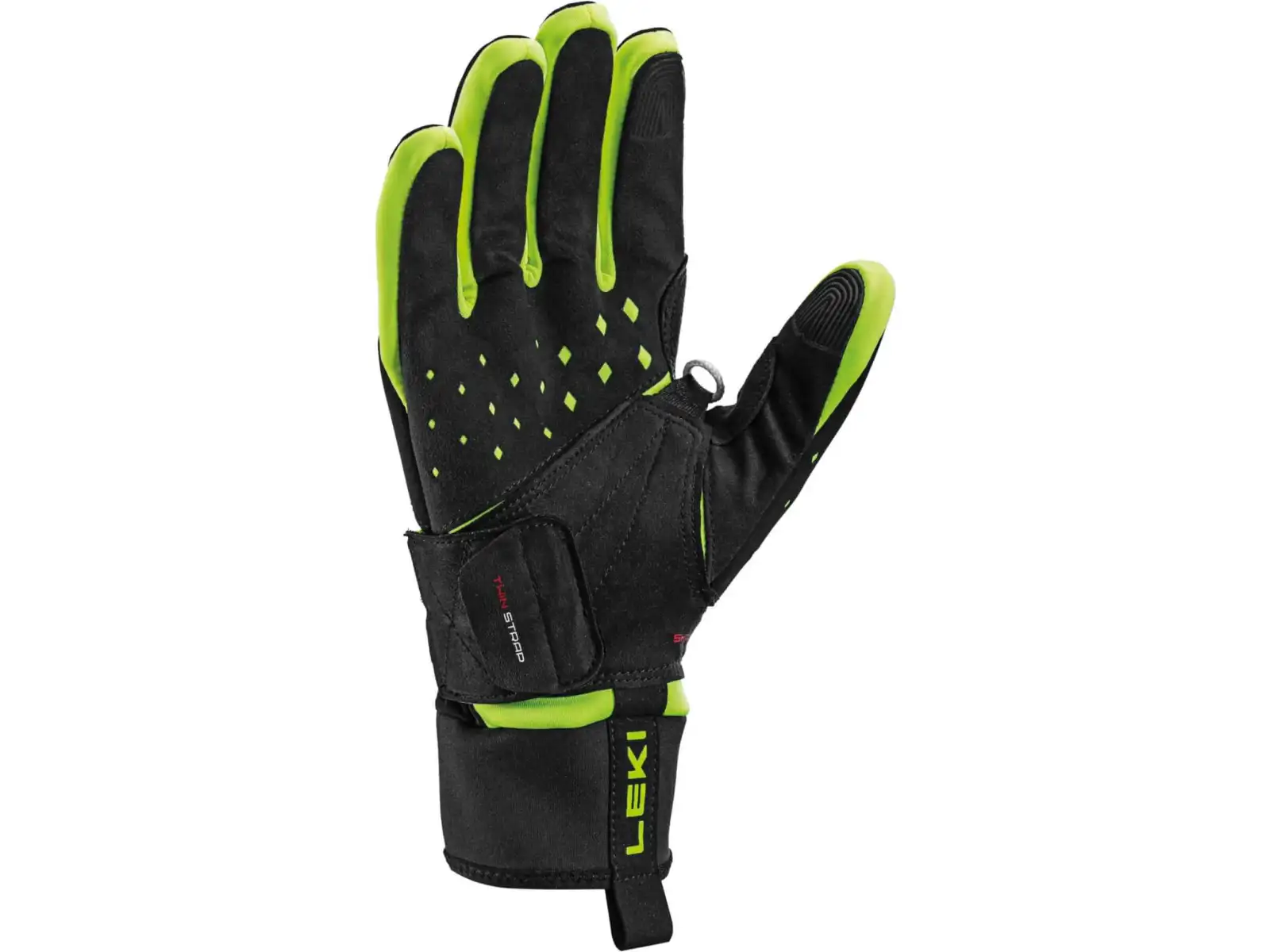 Leki HRC Race Shark běžecké rukavice Black/Neon yellow