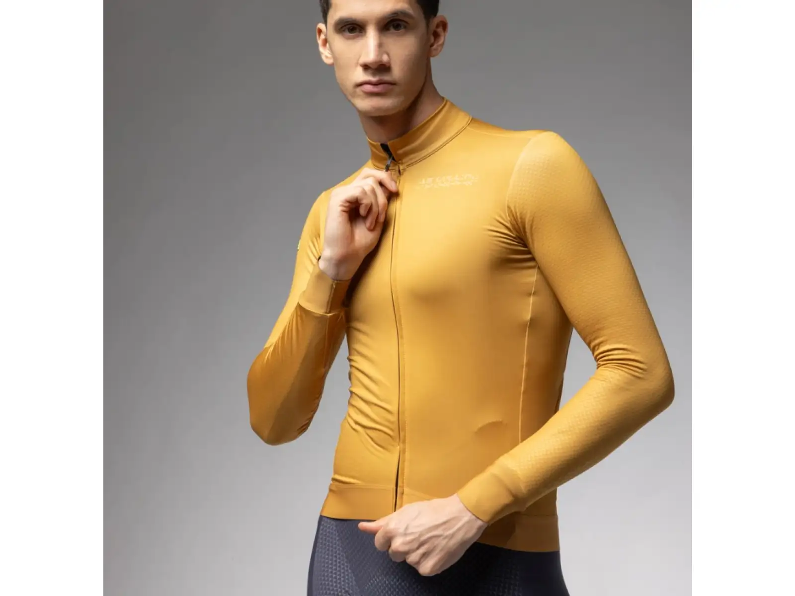 Alé PR-E Follow Me 2.0 pánský zateplený dres dlouhý rukáv Kashmir Yellow