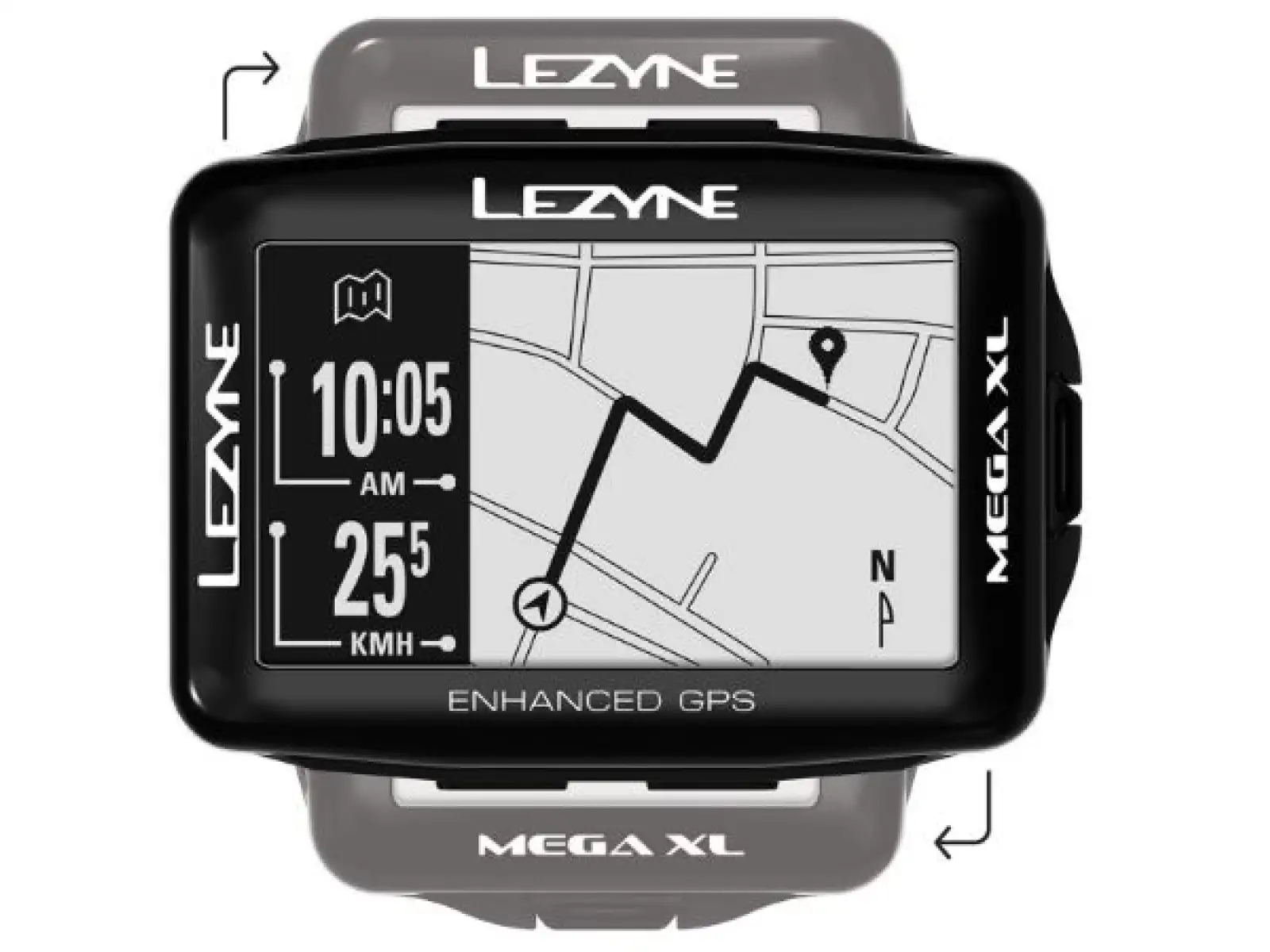 Lezyne Mega XL GPS navigace černá