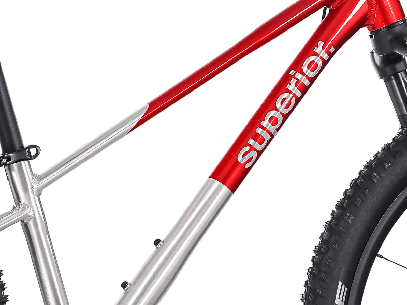 Superior TEAM 24 dětské kolo Gloss Brushed Alu / Red