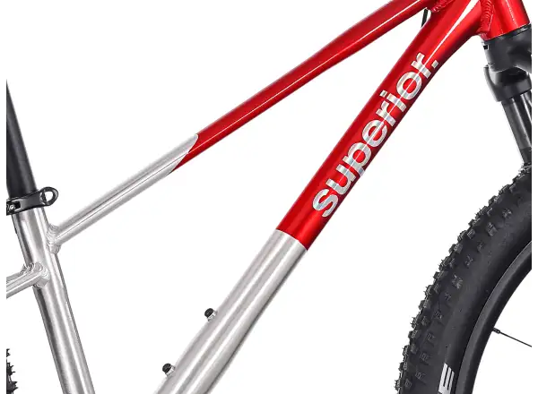 Superior TEAM 24 dětské kolo Gloss Brushed Alu / Red