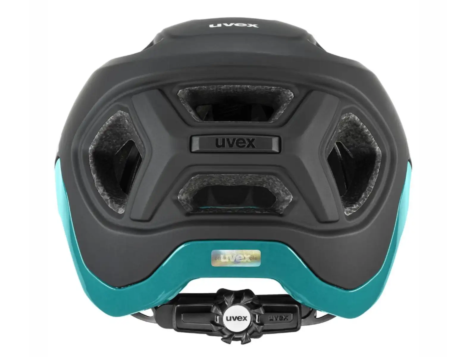 Uvex React MTB přilba Black/Teal Matt
