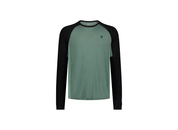 Mons Royale Tarn Merino pánské triko dlouhý rukáv Cypress / Black / Thyme