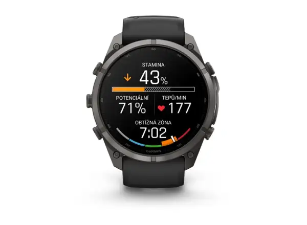 Garmin Fénix 9 Pro inReach 47 mm chytré hodinky Carbon gray DLC Titanium Black/Pebble gray