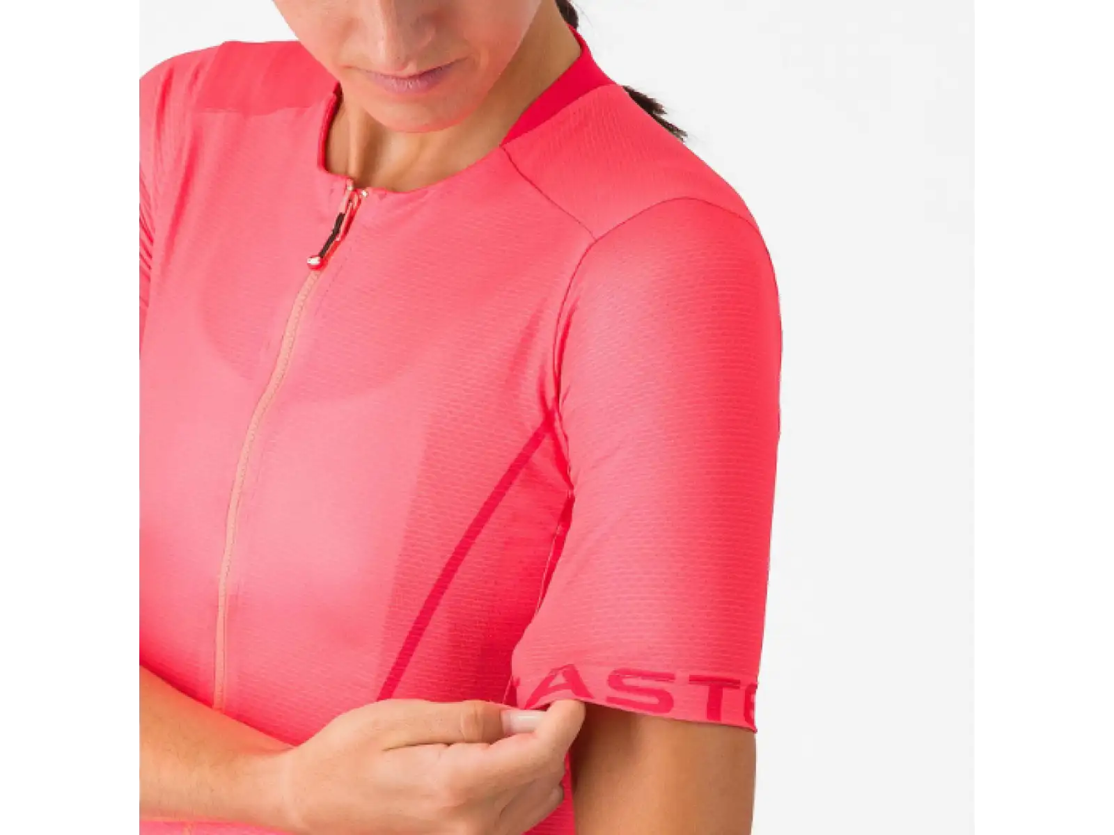 Castelli Anima Flow dámský dres krátký rukáv Brilliant Pink/Hibiscus