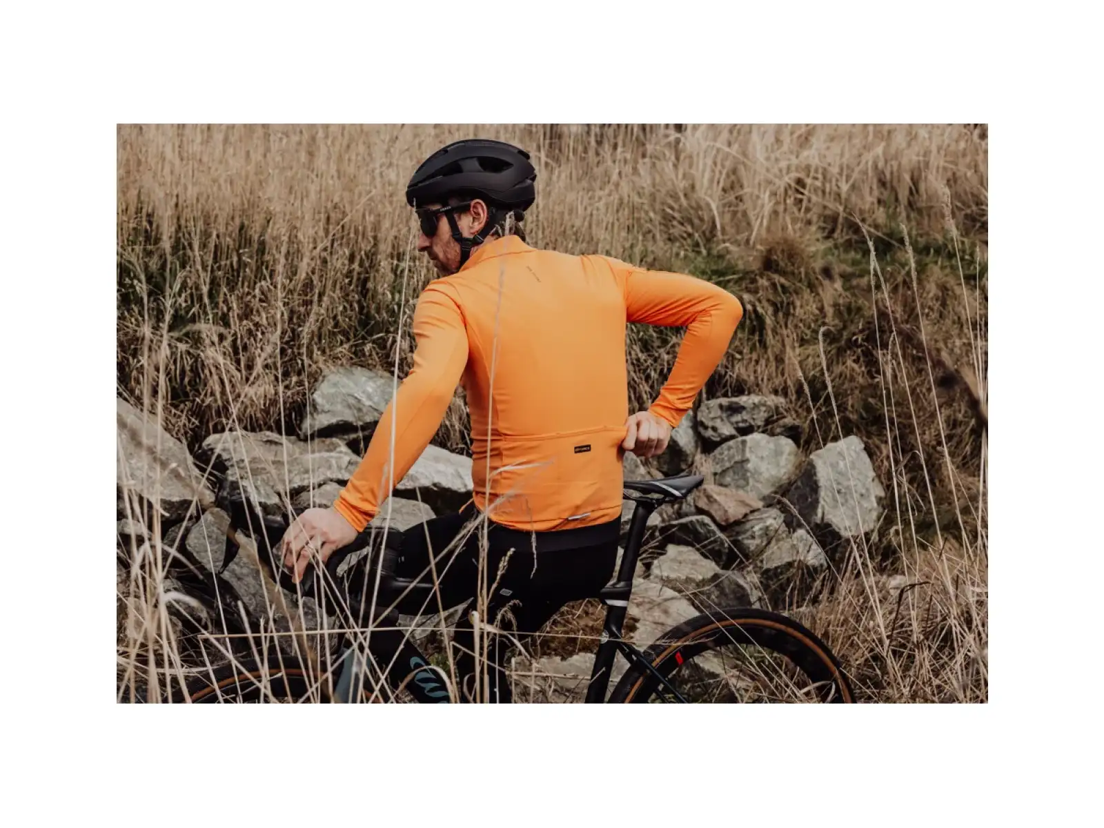 Force Endless cyklistický dres dlouhý rukáv oranžová