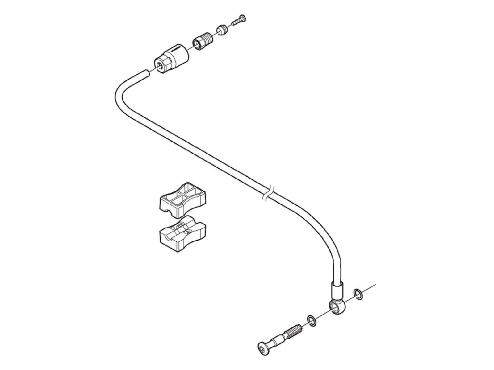 Shimano SM-BH90-SBM brzdová hadička 1700 mm zadní