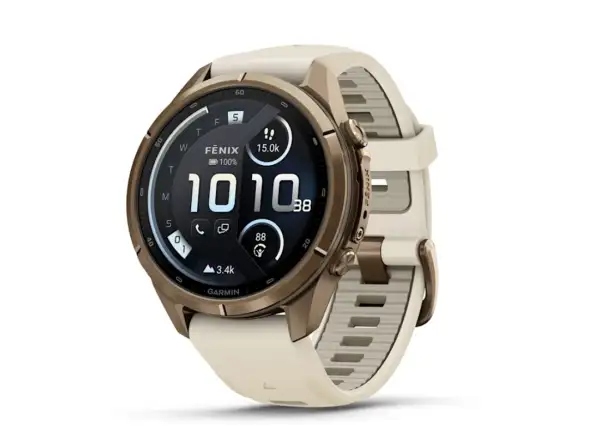Garmin Fénix 9 Pro inReach 43 mm chytré hodinky Autumn Gold Titanium Cream/French Gray