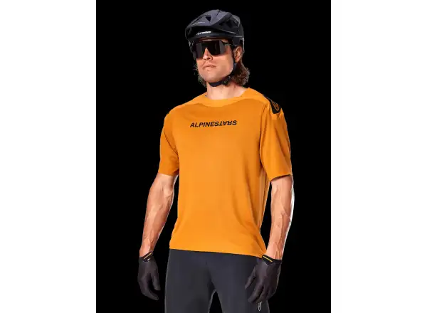 Alpinestars A-Aria Polartec Switch pánský dres krátký rukáv Dark Gold