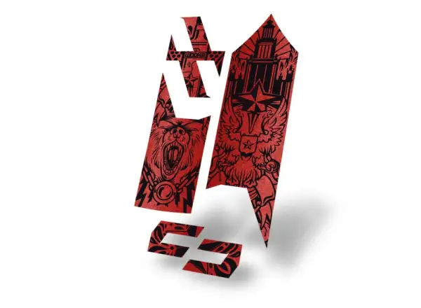 Unleazhed M02 Skin Sticker set samolepek dawei soviet red
