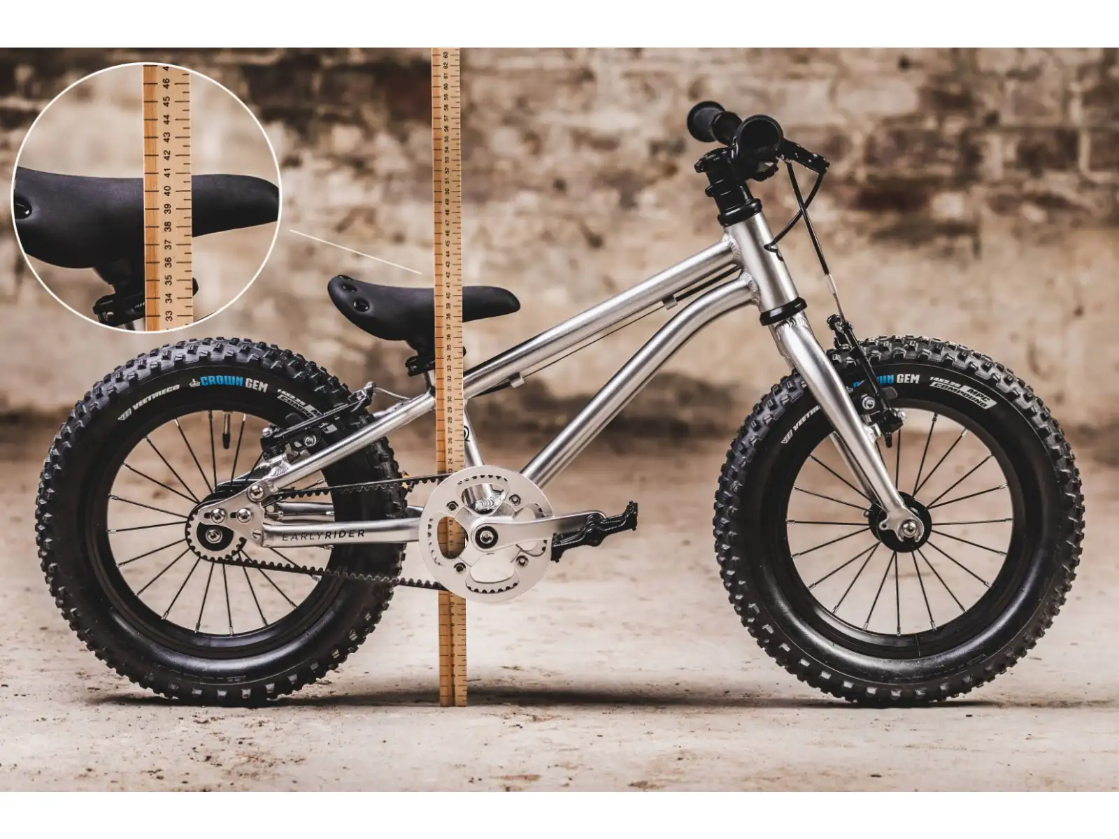 Early Rider Seeker 14 dětské kolo Brushed Aluminium