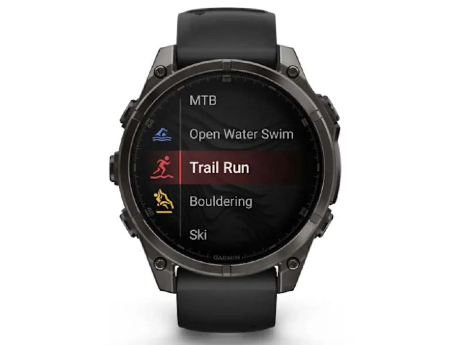 Garmin fenix 8 - 47 mm AMOLED Sapphire chytré hodinky Carbon grey DLC titanium Black/Gray