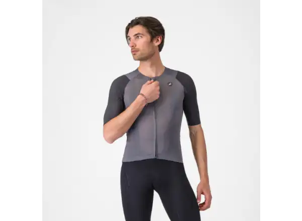 Castelli Aero Race 8S pánský dres krátký rukáv Smoky Gray