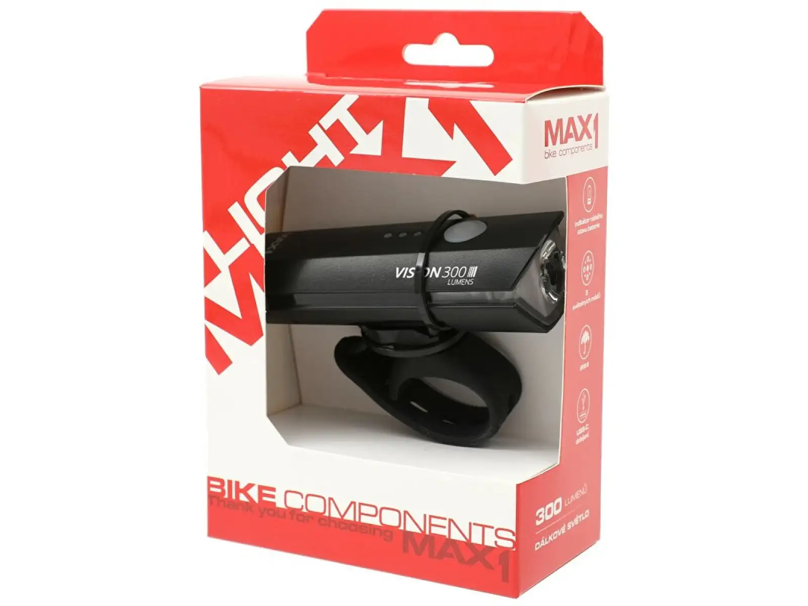 MAX1 Vision 300 USB přední světlo