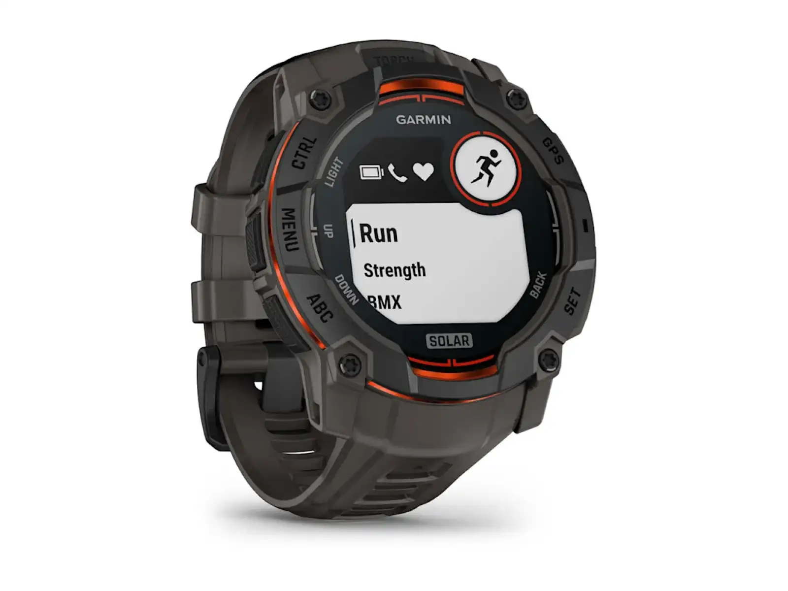 Garmin Instinct 3 Solar 50 mm chytré hodinky Black/Charcoal pásek