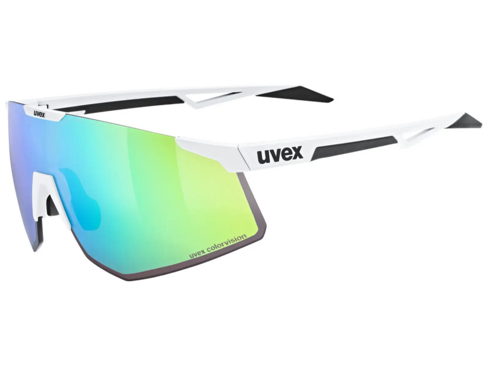 Uvex Pace Perform S ColorVision brýle White Matt/Mirror Green