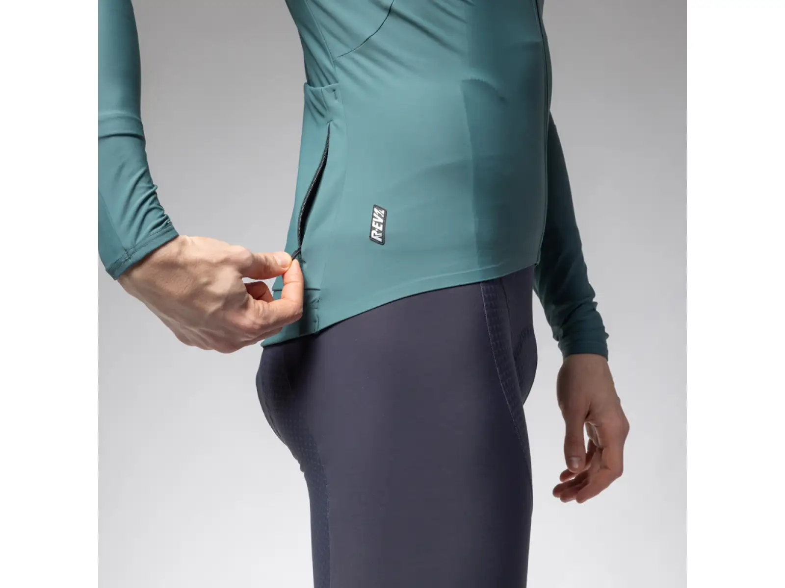 Alé R-EV1 Warm Race pánský dres zateplený dlouhý rukáv Pier Green