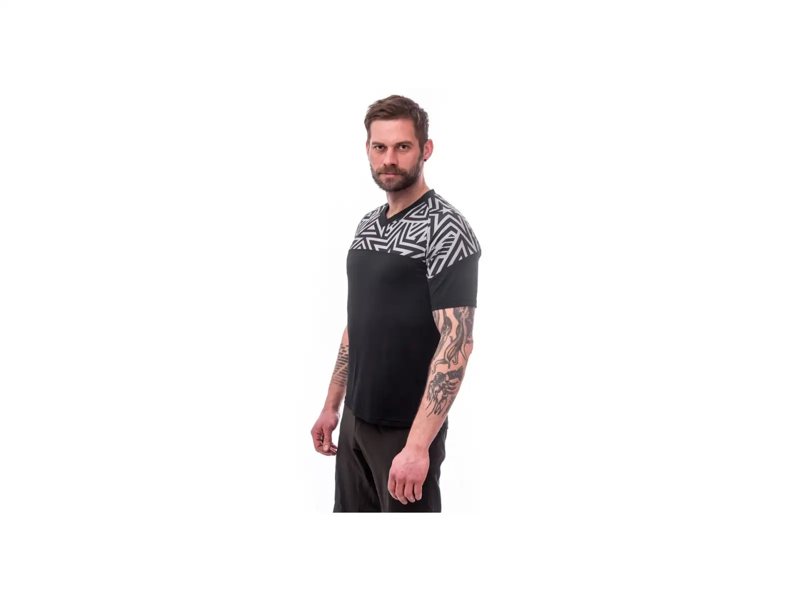 Sensor Helium pánský dres krátký rukáv černá/Stars