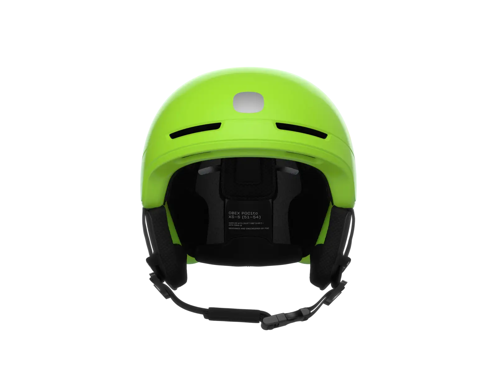 POC POCito Obex MIPS dětská lyžařská helma Fluorescent Yellow/Green