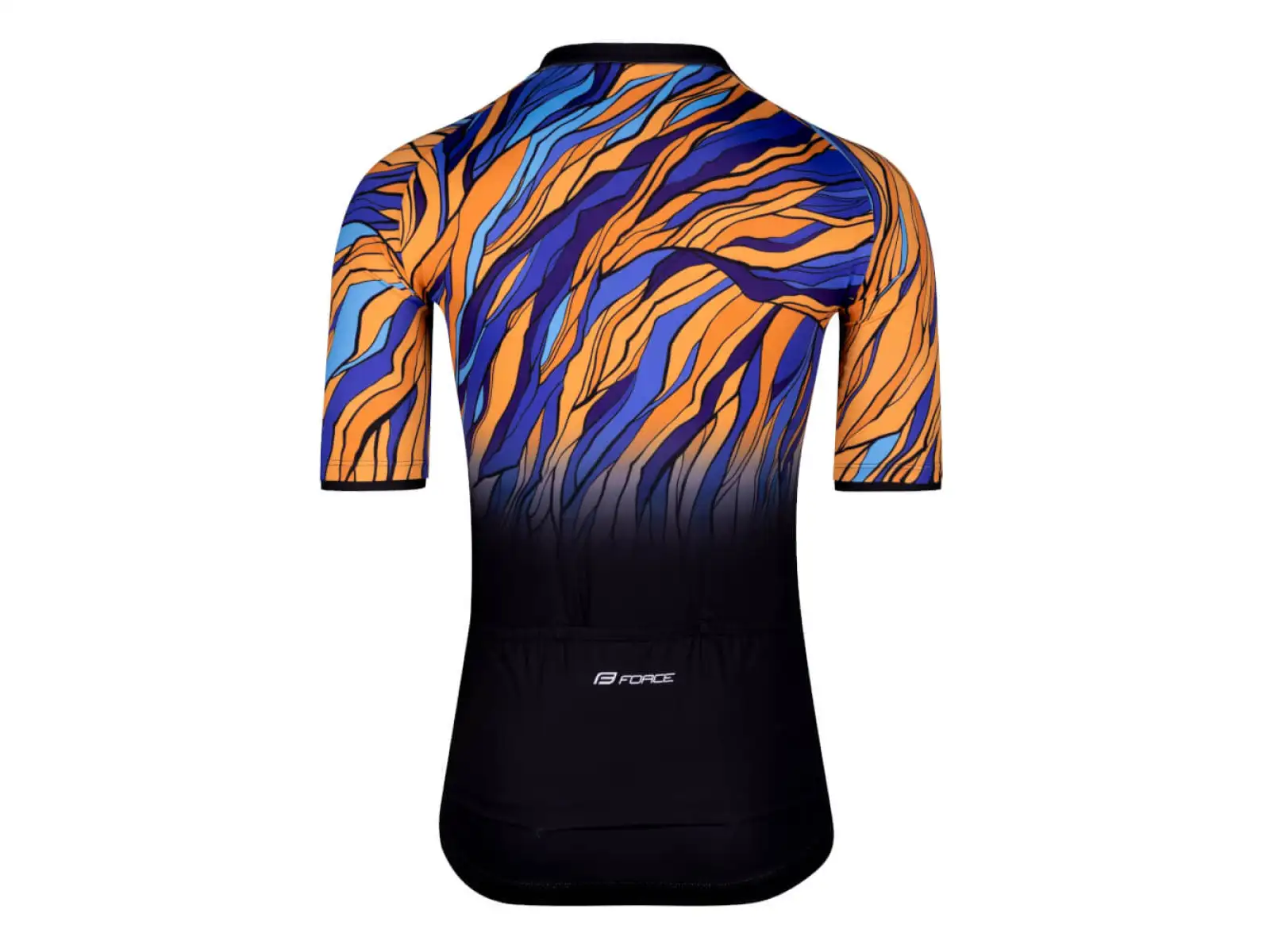 Force Life pánský dres krátký rukáv černá/modrá/oranžová