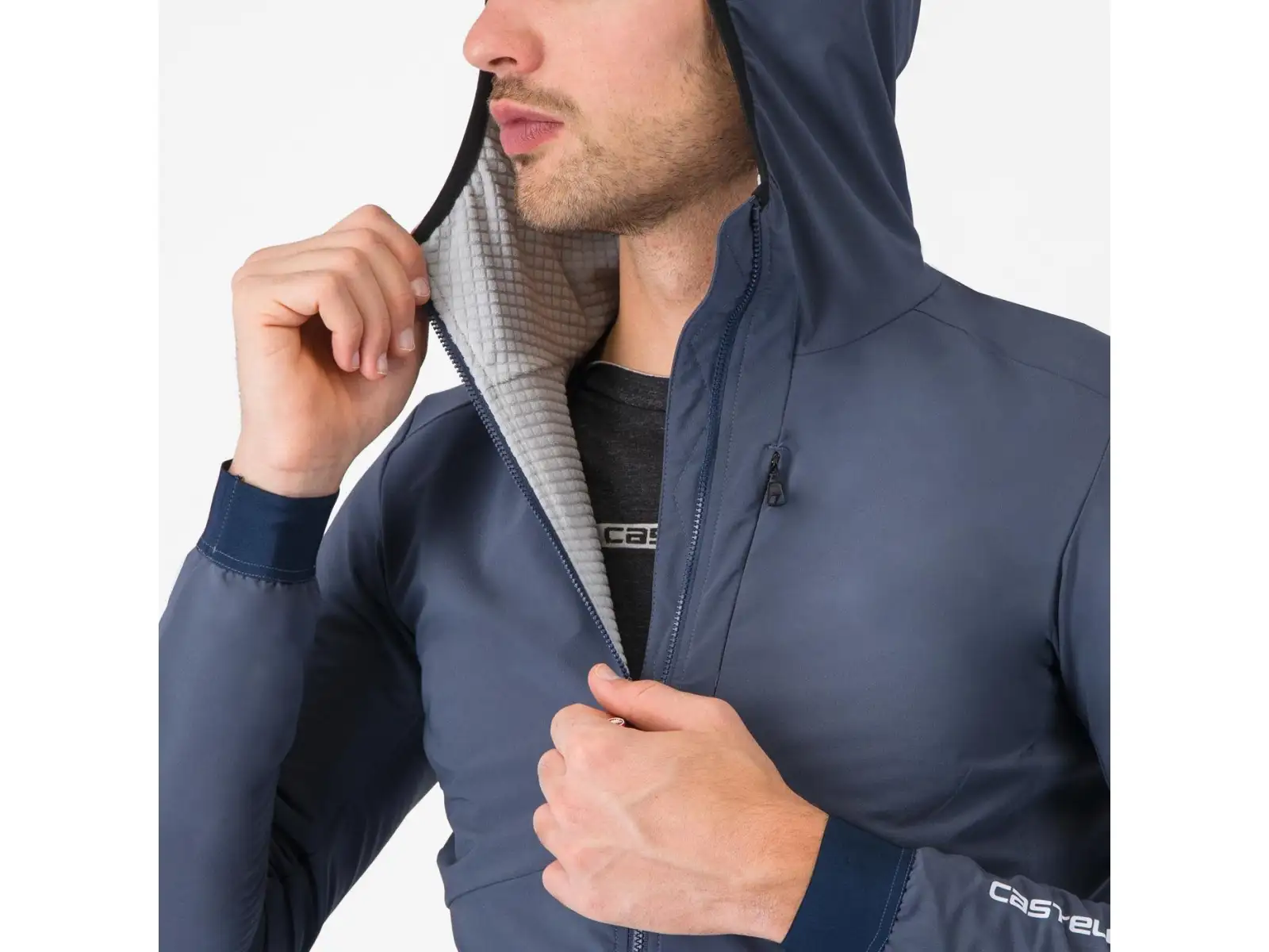 Castelli Fly Unltd Jacket pánská bunda Dark Steel Blue