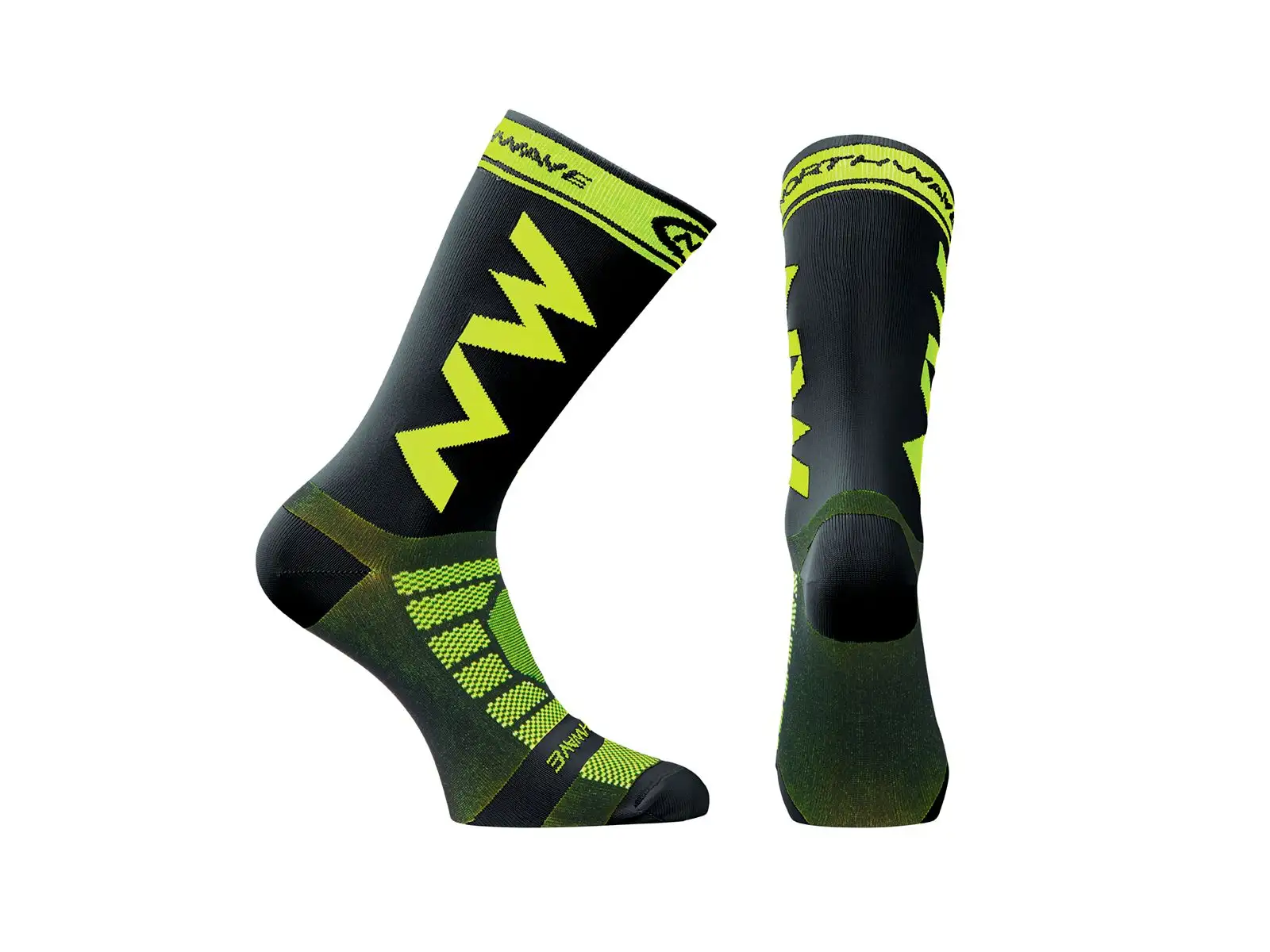 Northwave Extreme Light Pro cyklo ponožky Black/Lime Fluo