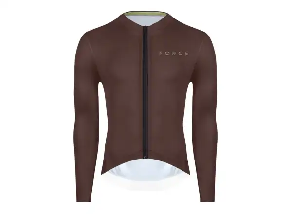 Force Plain pánský dres dlouhý rukáv hnědá