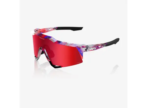 100% Speedcraft brýle FDJ Gloss Translucent Red/Blue/HiPER Fire Red Mirror Lens