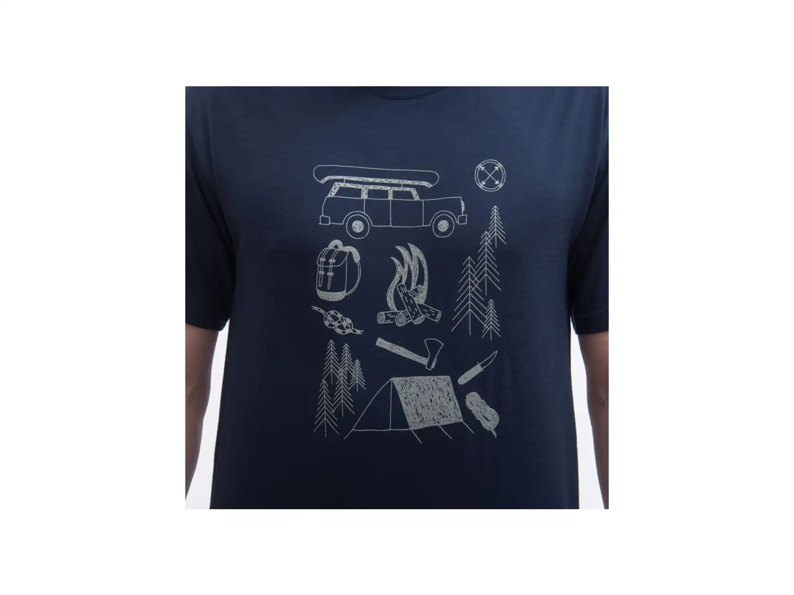 Sensor Merino Active Outside pánské triko krátký rukáv Deep Blue