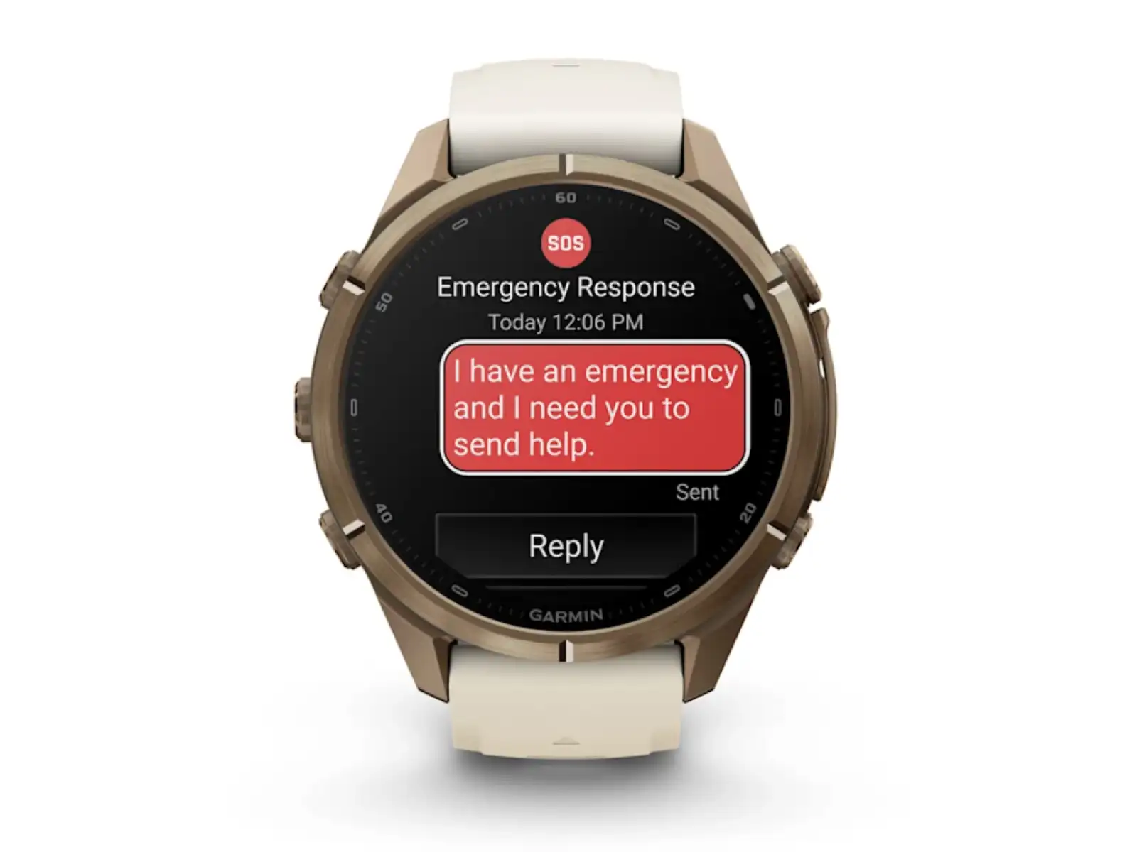 Garmin Fénix 9 Pro inReach 43 mm chytré hodinky Autumn Gold Titanium Cream/French Gray