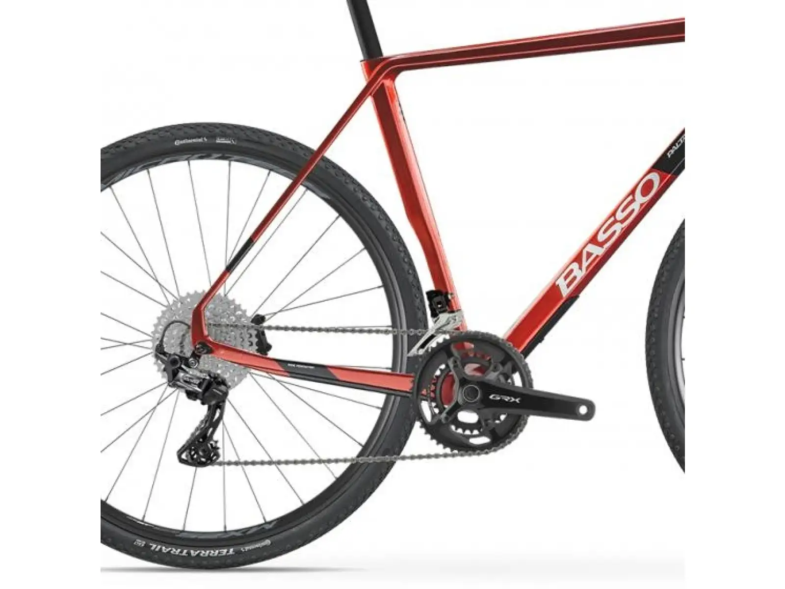 BASSO Palta GRX 800 2x11, Microtech MX25 gravel kolo Candy red