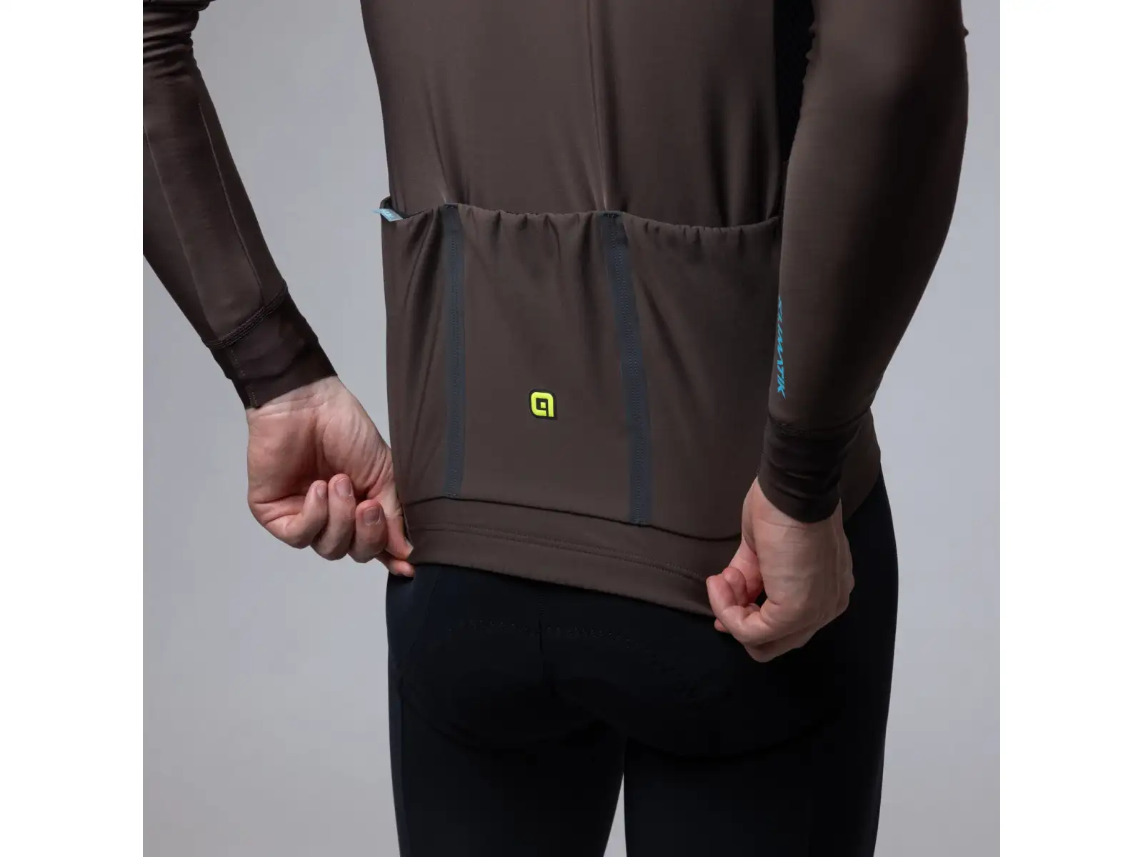 Alé Klimatik K-Idro pánský zateplený cyklistický dres Coffee