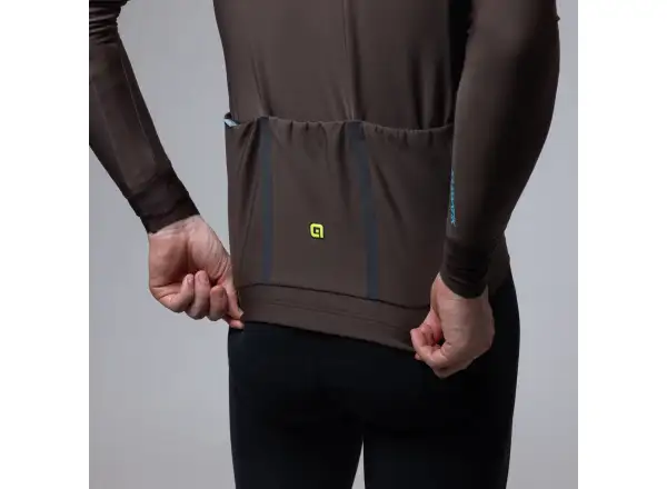 Alé Klimatik K-Idro pánský zateplený cyklistický dres Coffee