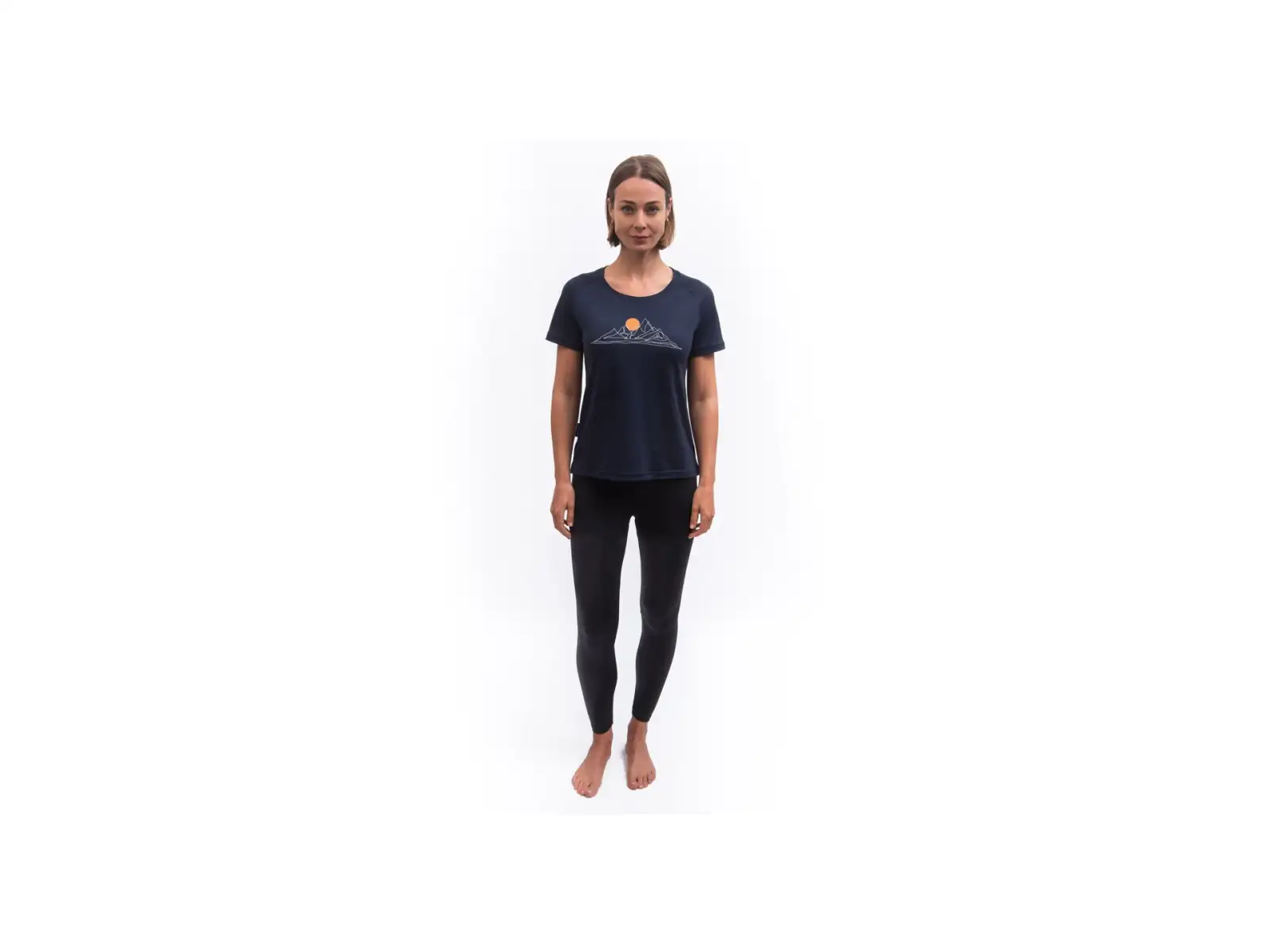Sensor Merino Blend Moon dámské triko krátký rukáv Deep Blue