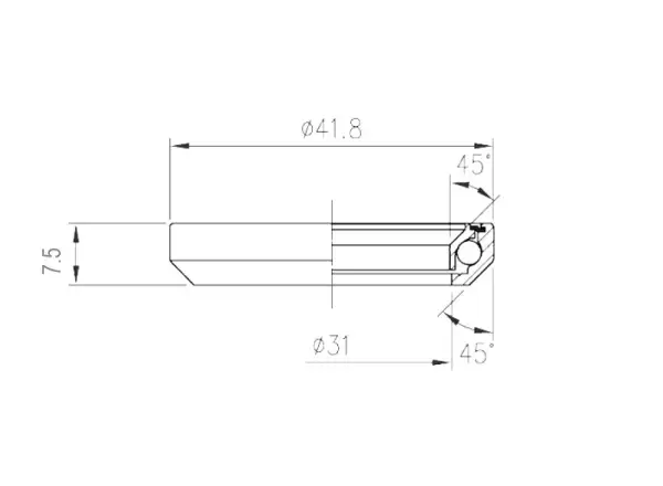 FSA TH-870/DJ (MR155) 1-1/8" 41,8 x 30,9 x 7,5 mm 45°x45° ložisko